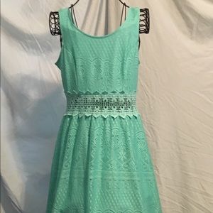 Xhilaration Green Lace Dress